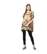 Beige cupro viscose Kaftan top