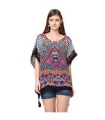Multicolor Abstract Print Kaftan Top
