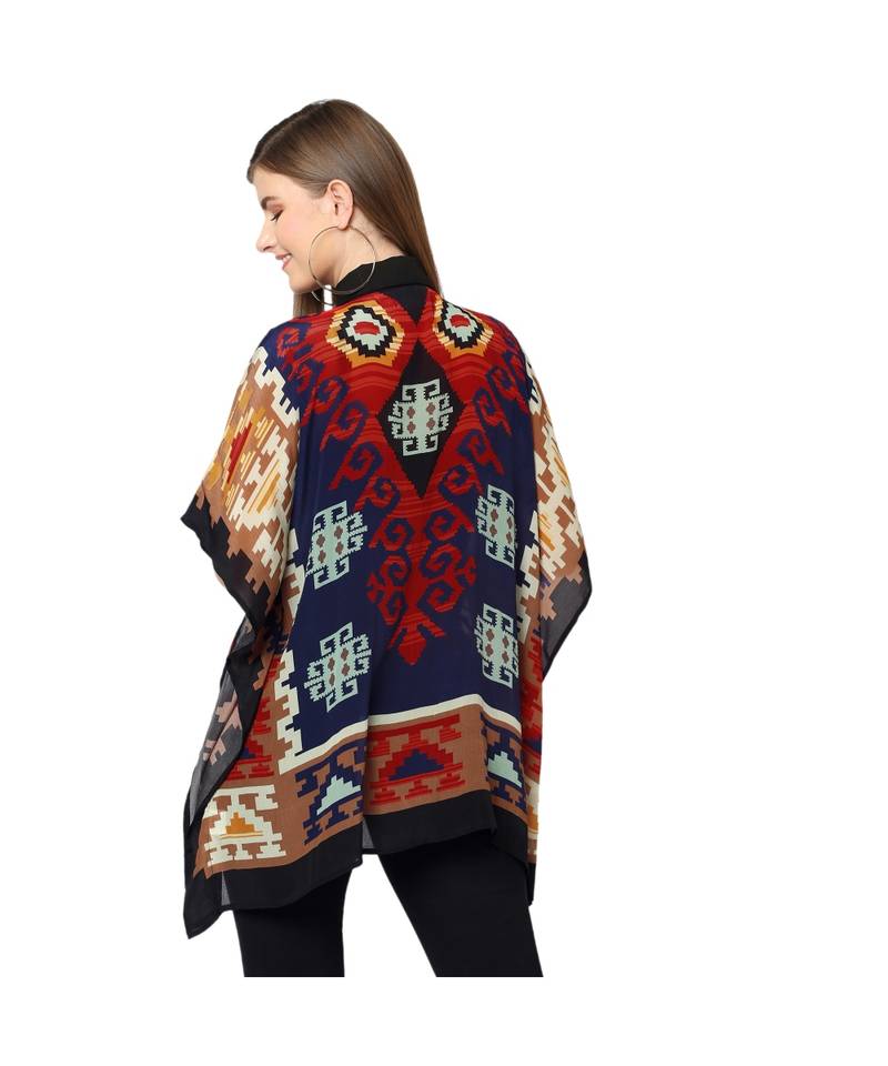 Multicolor Kilim Print Kaftan Shirt