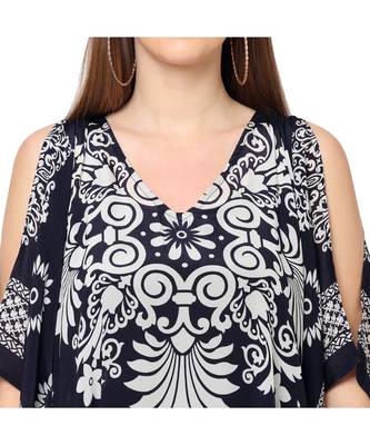 Blue Paisley Print Kaftan Top 3