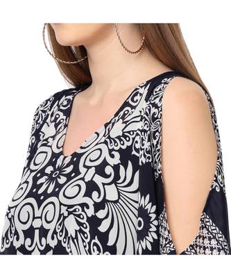 Blue Paisley Print Kaftan Top 4