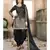 Black Designer Taffeta Silk Patiala Salwar Suit