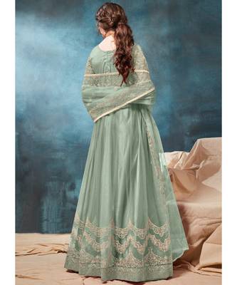 Pastel Designer Net Anarkali Salwar Kameez 2
