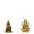 Sai Baba of Shirdi Blessing Murti Lord Ganesha on Lotus Flower Combo Set 2 Idol Statue Showpiece