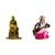 Sai Baba of Shirdi Blessing Murti Mata Saraswati on Lotus Flower Combo Set 2 Idol Statue Showpiece