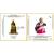 Sai Baba of Shirdi Blessing Murti Mata Saraswati on Lotus Flower Combo Set 2 Idol Statue Showpiece