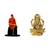 Sai Baba of Shirdi Blessing Murti Lord Ganesha on Lotus Flower Combo Set 2 Idol Statue Showpiece