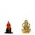 Sai Baba of Shirdi Blessing Murti Lord Ganesha on Lotus Flower Combo Set 2 Idol Statue Showpiece