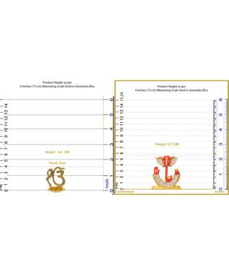 Ik Onkar a Statement of Oneness Electroplated Metal Lord Ganesha as God Siddhi Vinayak Murti Set 2 Idol Statue 3