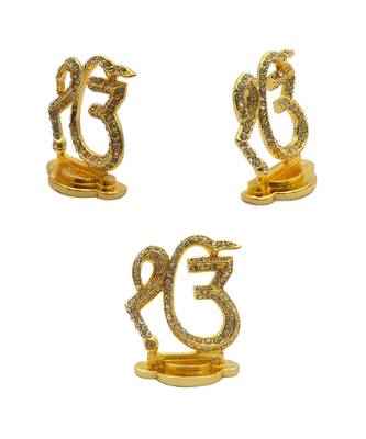 Ik Onkar a Statement of Oneness Electroplated Metal Lord Ganesha as God Siddhi Vinayak Murti Set 2 Idol Statue 5