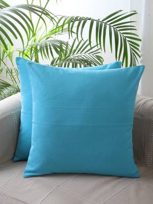 Solid Turquoise Sky Blue set of 5 Cushions Covers 1