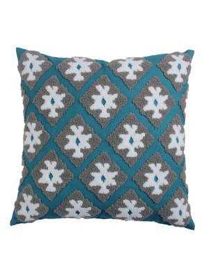 Geometrical Green Aari Embroidery tuffted Desgin Set of 5 Cushion Covers 2