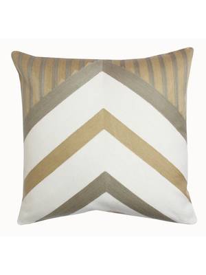 Geometrical Brown Aari Embroidery Work Set of 5 Cushion Covers 2