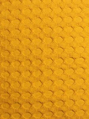 Golden Yellow Colour Textured Heavy Cotton Waffle Set of 2 Cushion Covers 3