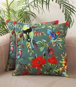 Floral print and Birds Desgin Multicolor Printed Set of 5 Cushion Covers