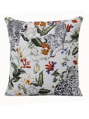 Multi Colour Leopard Print Design Cotton Set of 5 Cushion Covers 2