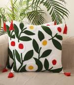 Decorative Aari Embroidery Multi Colour Design Cotton Set of 5 Cushion Covers