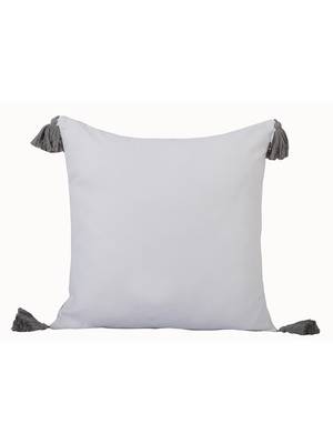 Decorative Embroidery Grey Shade Colour Design Print Cotton  Set of 2 Cushion Covers 3