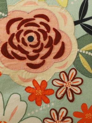Decorative Multi Colour Floral Print Design Cotton Set of 5 Cushion Covers 4