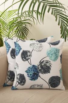 Leaf Desgin Multicolor Digital Print Cotton Set of 5 Cushion Covers