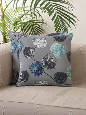 Leaf Desgin Multicolor Digital Print Cotton Set of 2 Cushion Covers 1