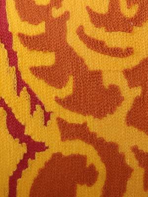 Abstractive Desgin Orange Fully Embroidery Cotton Set of 2 Cushion Covers 4