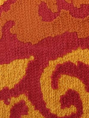 Abstractive Desgin Rust Fully Embroidery Cotton Set of 2 Cushion Covers 4