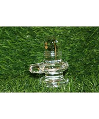 Salvus Handicrafted Religious Crystal Sphatik Shivling for Pooja Home-Office Decor (2 Inch) 1