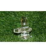 Salvus Handicrafted Religious Crystal Sphatik Shivling for Pooja Home-Office Decor (2 Inch)