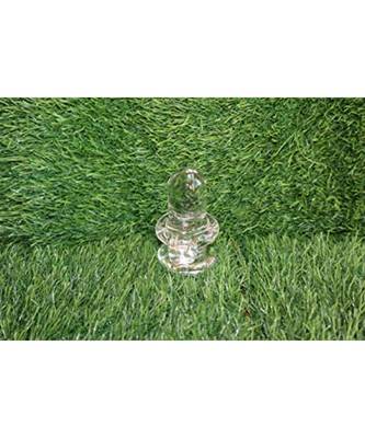 Salvus Handicrafted Religious Crystal Sphatik Shivling for Pooja Home-Office Decor (2 Inch) 2