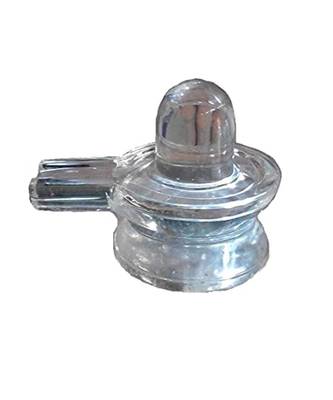 Salvus Handicrafted Religious Crystal Sphatik Shivling for Pooja Home-Office Decor (2 Inch) 3