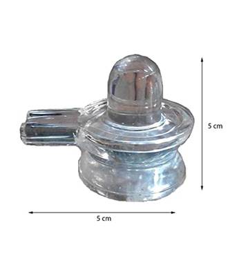 Salvus Handicrafted Religious Crystal Sphatik Shivling for Pooja Home-Office Decor (2 Inch) 4