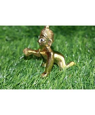 Salvus Attractive Metal Miniature Krishnaladdu Gopal Statue for Pooja Home Decor ( - Small 6x5 cm) 4