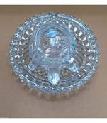 Salvus Vastu Feng Shui Crystal Turtle Tortoise with Plate for Good Luck (White 7.2-Inch)