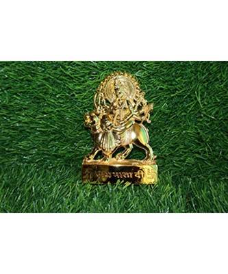 Salvus Metal Handmade MATA Durga Statue for Pooja Home-Office Decor & Car Dashboard (Big4 InchGold) 1