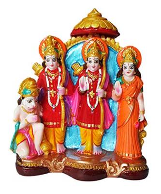 ESVAR STONECRAFT Ram Darbar / Ram Sita Laxhman Hanuman Decorative Showpiece. 1