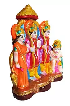 ESVAR STONECRAFT Ram Darbar / Ram Sita Laxhman Hanuman Decorative Showpiece.