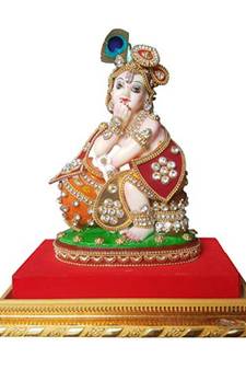 ESVAR STONECRAFT Makhan Chor/Laddu Gopal Decorative Showpiece.