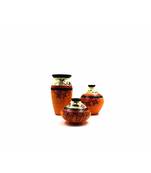 ESVAR STONECRAFT Present A Terracotta Earthenware Handpainted Terracotta Multicoloured Flower Vase Set of 3 pcs