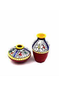 ESVAR STONECRAFT Present A Terracotta Hand Painted Decorative Pot Like Matka Set of 2 pcs