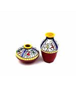ESVAR STONECRAFT Present A Terracotta Hand Painted Decorative Pot Like Matka Set of 2 pcs