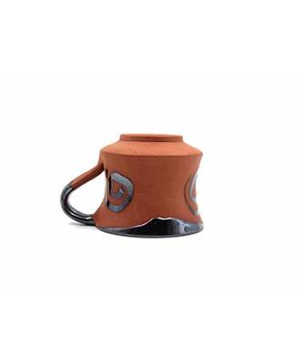 Esvar Stonecraft Handmade Ceramic Cotted Inside Terracotta Coffee Cup 1