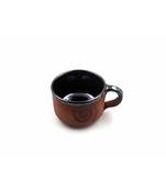 Esvar Stonecraft Handmade Ceramic Cotted Inside Terracotta Coffee Cup with Dynamic Colour