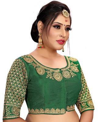 Sumaira Tex Women's embroidery and hand work designer readymade stitched blouse for saree and lehenga choli 3