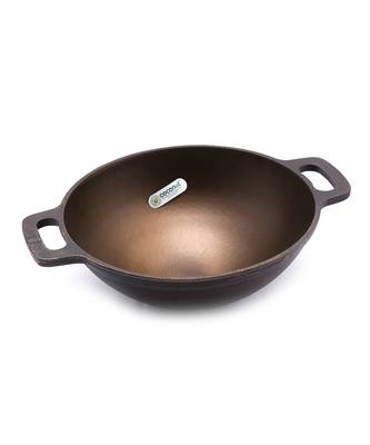 24cm pre seasoned with 100% vegetable oil golden finish food grade 1