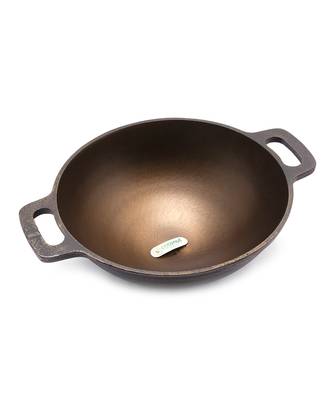 24cm pre seasoned with 100% vegetable oil golden finish food grade 2