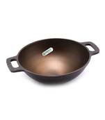 28cm pre seasoned with 100% vegetable oil golden finish food grade