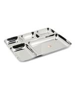 KCL stainless Steel Partition Plate heavy guage Mirror Finish  Bhojan Plate  Model  Pratham 5 in1  set of 6