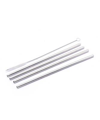 KCL Straws with Case and Cleaning Brush 4Pack Stainless Steel Metal Bubble Tea Straw for SmoothieMilkshakesTapioca 1