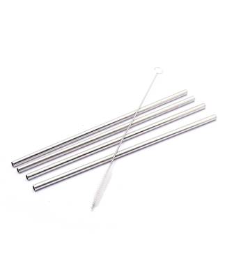 KCL Straws with Case and Cleaning Brush 4Pack Stainless Steel Metal Bubble Tea Straw for SmoothieMilkshakesTapioca 2